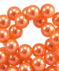 Acryl parels 6mm oranje