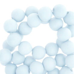 Acryl kralen mat Light blue 8mm