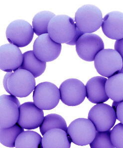 Acryl kralen mat Ultra violet purple 8mm