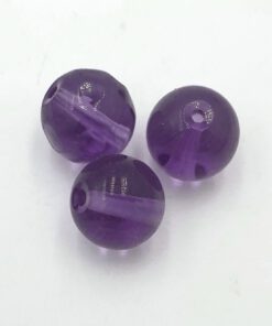 Glaskralen rond 10mm aubergine