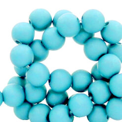 8mm acryl kralen matt Aquamarine blue