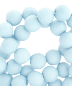 6mm acryl kralen matt Light blue
