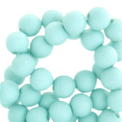 6mm acryl kralen matt Sky blue