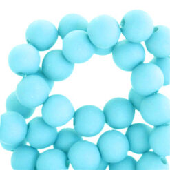 8mm acryl kralen matt Vivid sky blue