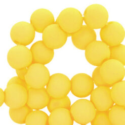 8mm acryl kralen matt Blazing yellow