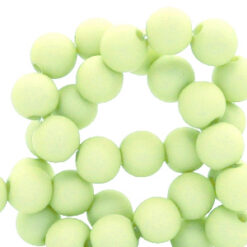 v6mm acryl kralen matt Lime green
