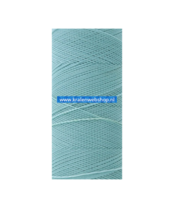 Braziliaans polyester waxkoord Aqua blauw 0.5mm (per meter)