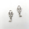 Metaal bedel antiek zilver Sleutel 18x8mm