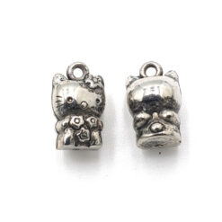 Metallook bedel Hello Kitty 15x8x7mm antiek zilver