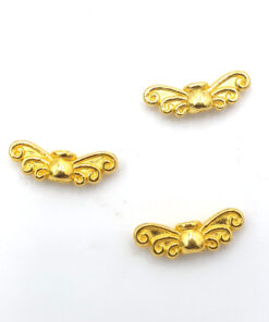 Metalen kralen angel wing goud 13x4mm