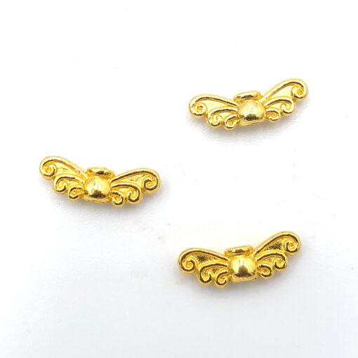 Metalen kralen angel wing goud 13x4mm