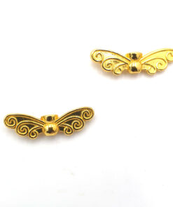 Metalen kralen angel wing goud 22x6mm