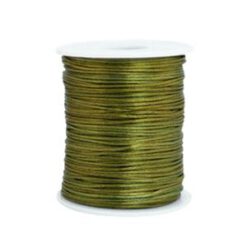 Satijn draad 1mm Olijf