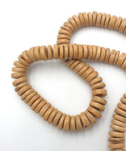 Houten kralen disc 10mm naturel