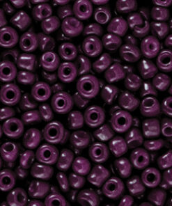 Glaskralen Rocailles 8/0 (3mm) Aubergine purple