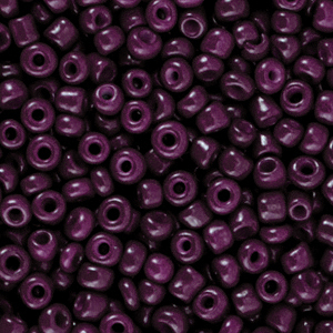 Glaskralen Rocailles 8/0 (3mm) Aubergine purple