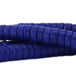 Houten kralen disc 12mm Hollands blauw
