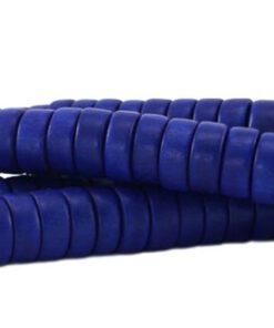 Houten kralen disc 12mm Hollands blauw