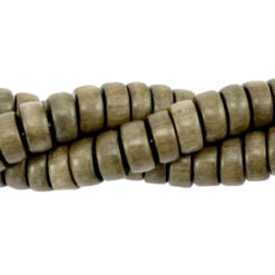 Houten kralen disc 8mm Dark olive green