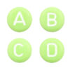 Letterkralen van acryl Light green