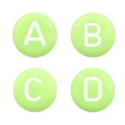 Letterkralen van acryl Light green