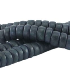 Houten kralen disc 8mm Dark jeans