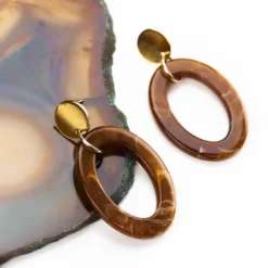 Acryl Ringen Brown (37 x 28 x 3.5 mm)