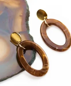 Acryl Ringen Brown (37 x 28 x 3.5 mm)