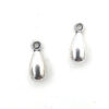 Metalen bedel druppel 12x5mm antiek zilver