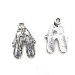 Metalen bedel Ballet schoen 22x15mm antiek zilver