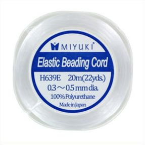 Miyuki elastiek koord 0.4mm wit