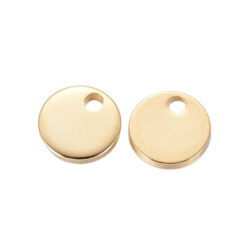 Stainless Steel Bedel (8 mm) Goud