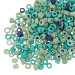 Kralenmix - Rocailles (3 - 4 mm) Aquamarine Mix (10gr)