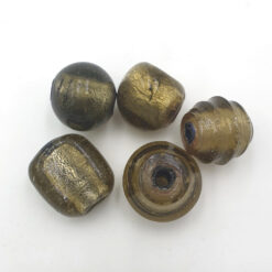 Glaskralen mix Silverfoil Black diamond groot (16-20mm)