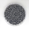 Glaskralen Rocailles 12/0 (2mm) Dark silver metallic