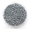 Glaskralen Rocailles 12/0 (2mm) Mat zilver metallic