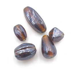 Glaskralen mix bruin met glans (10-16mm)