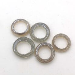 Glaskralen Taupe ring 12-15mm