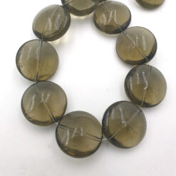 Glaskraal disc black diamond 20x8mm