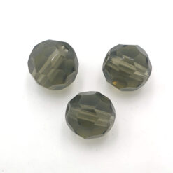 Facet glaskralen rond 12mm Black diamond