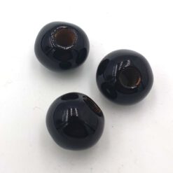 Keramiek kralen zwart 18x12mm