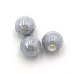 Kralen keramiek 8mm grijs