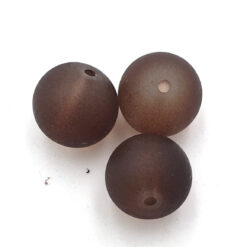 Glaskralen mat bruin 12mm