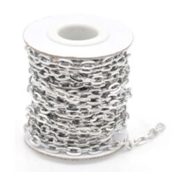 Metalen ketting met 7,5x4,5mm schakels