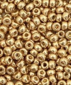 Miyuki rocailles 8/0 Duracoat galvanized champagne gold 8-4204