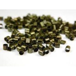 DQ knijpkralen 1.5mm tube Brons (25 stuks)