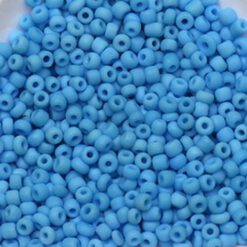 Rocailles 12/0 frosted opaque - turquoise