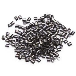 DQ knijpkralen 1mm tube Antraciet
