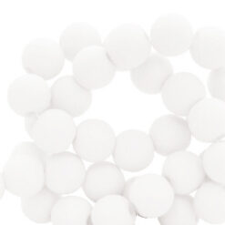 6mm acryl kralen Brilliant white
