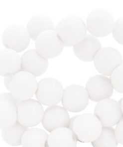 6mm acryl kralen Brilliant white